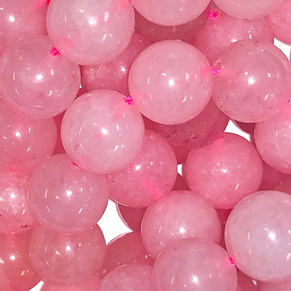 10mm Round Grade A Gemstone Beads - Rose Quartz (Pack of 10)