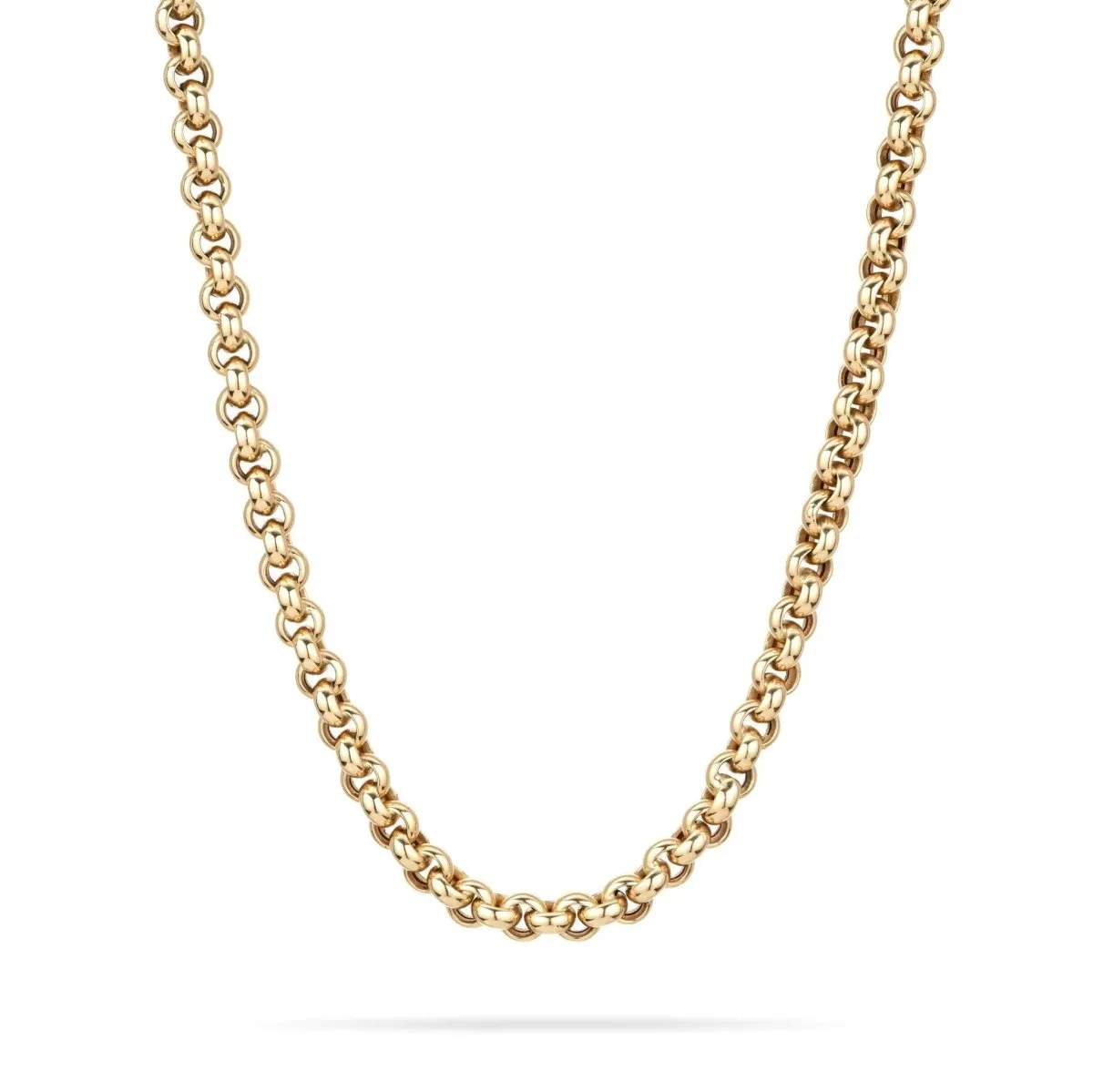 18" Chunky Rolo Chain Necklace in 14 Yellow Gold by Adina Reyter