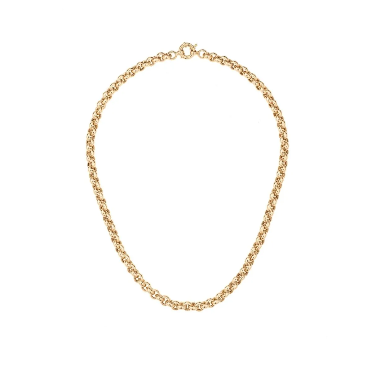 18" Chunky Rolo Chain Necklace in 14 Yellow Gold by Adina Reyter