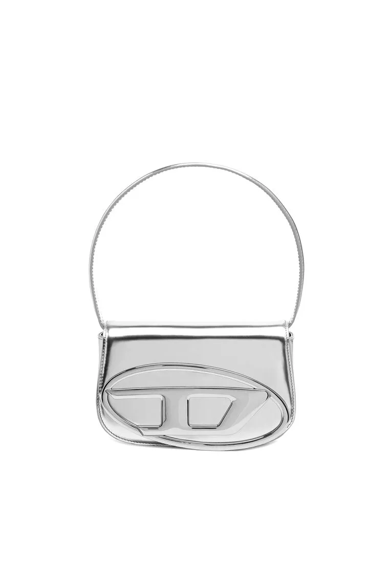 1DR - Iconic shoulder bag in mirrored leather Silver