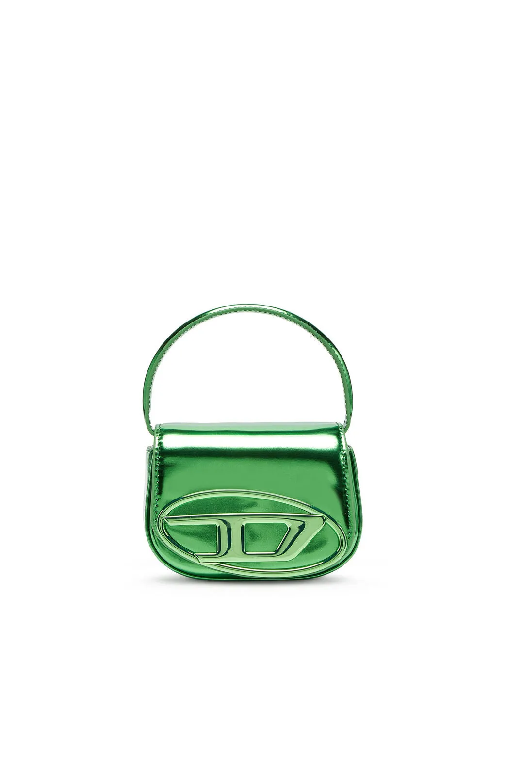 1DR-XS-S-Iconic mini bag in mirrored leather Green