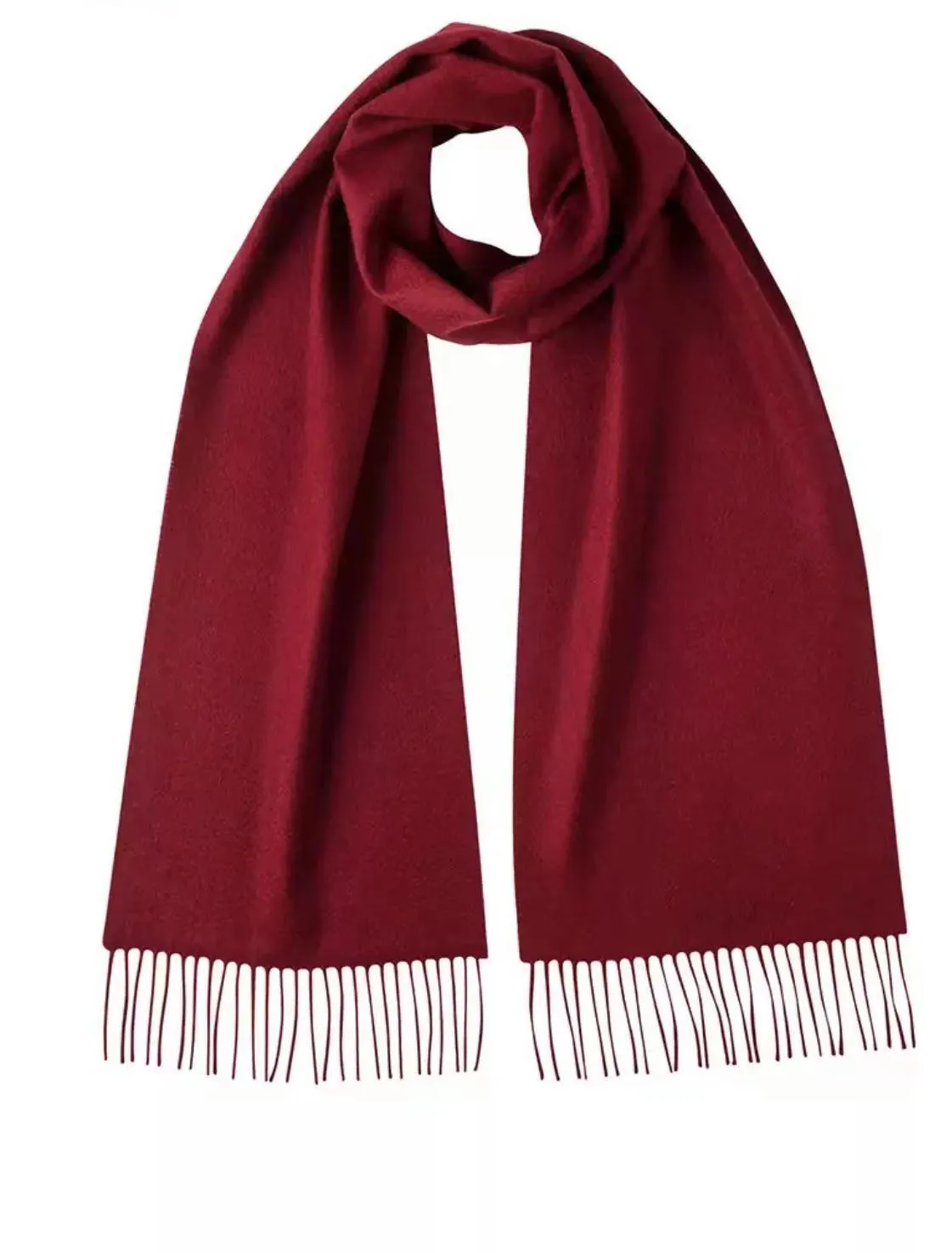 Bordeaux Cashmere Scarf Woven Plain