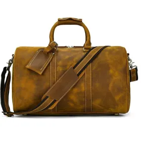 Business Travel Bags For Men Genuine Leather Shoe Duffle