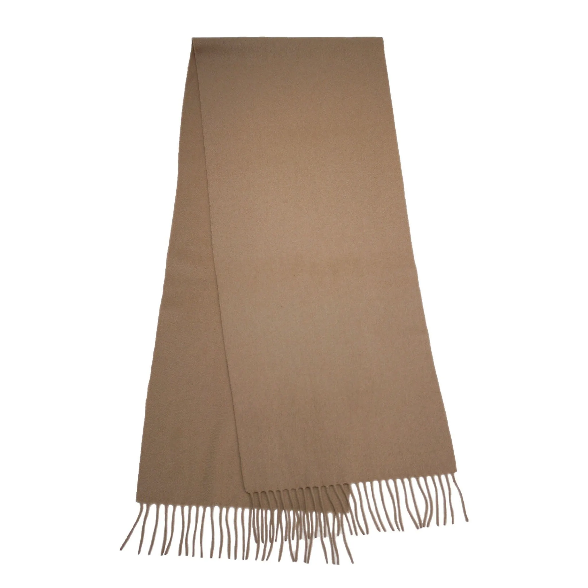 Camel Cashmere Scarf Woven Plain