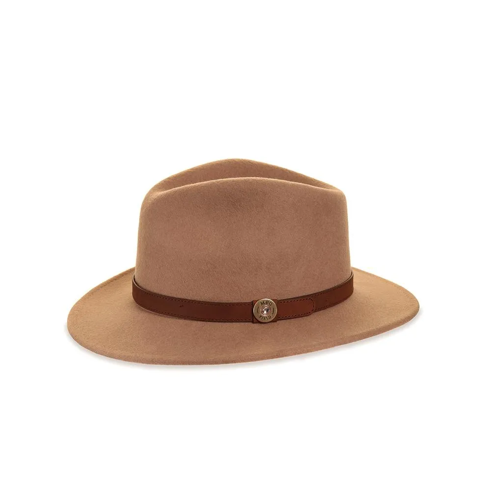 Camel Fedora with Mallard and Jay Pin