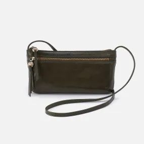 Cara Crossbody In Polished Leather - Deep Moss