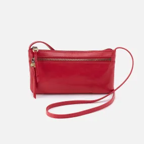 Cara Crossbody In Polished Leather - Hibiscus