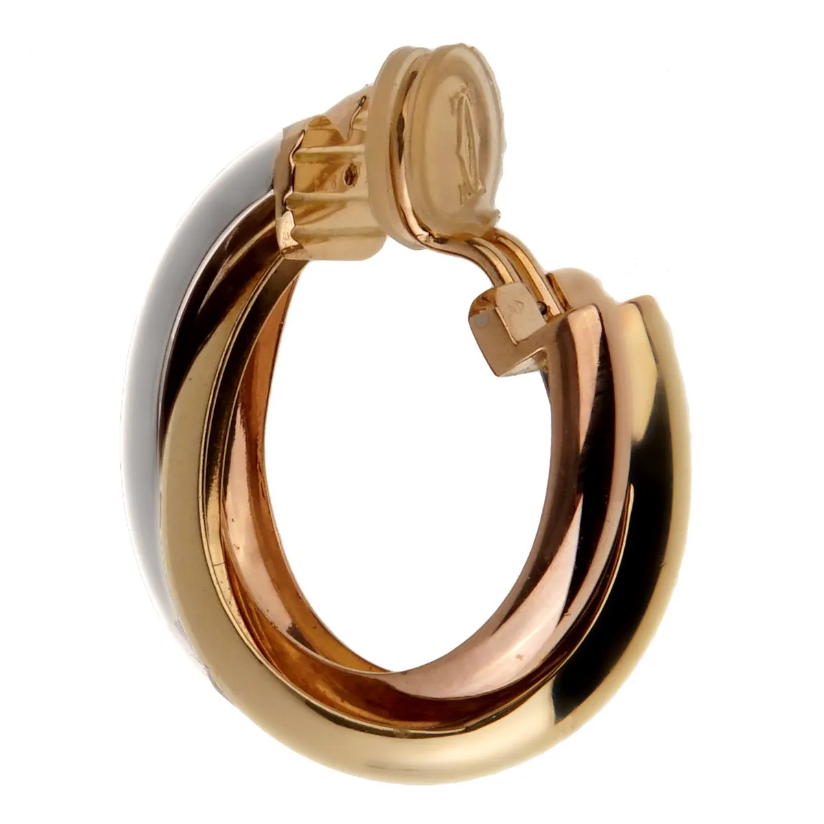 Cartier Trinity Large 18k Gold Hoop Earrings