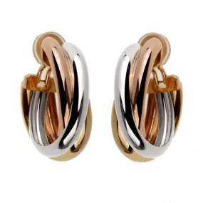 Cartier Trinity Large 18k Gold Hoop Earrings