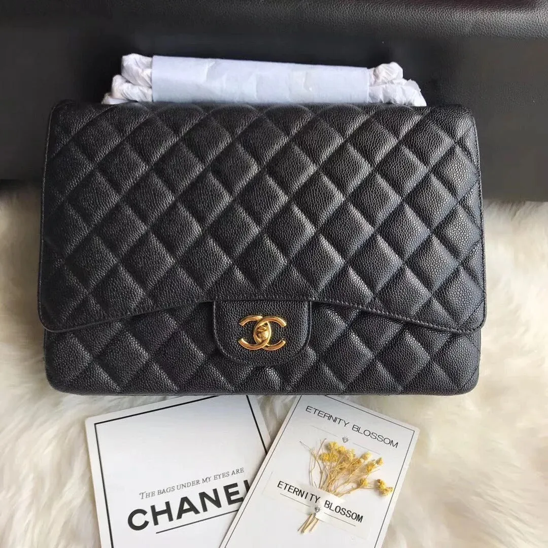 Chanel Classic Double Flap 30 Caviar Shoulder Bag