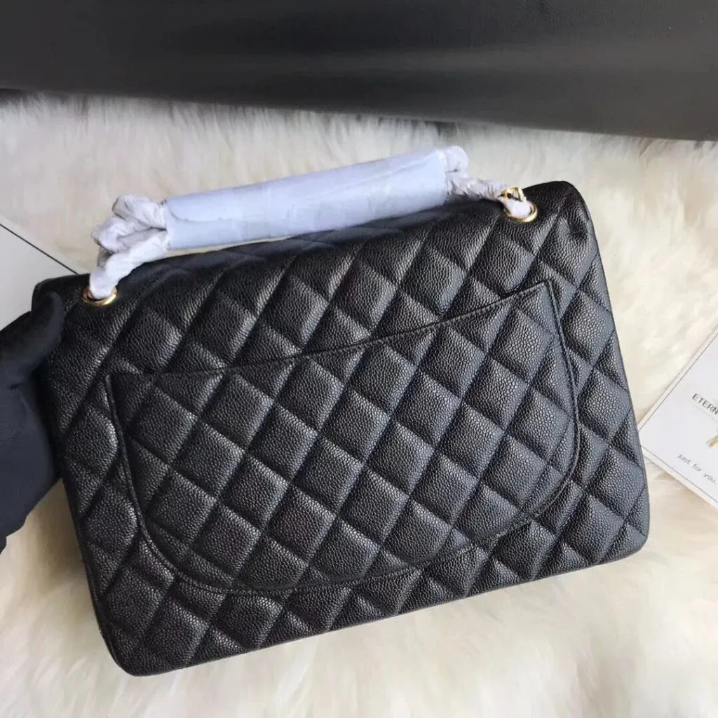 Chanel Classic Double Flap 30 Caviar Shoulder Bag