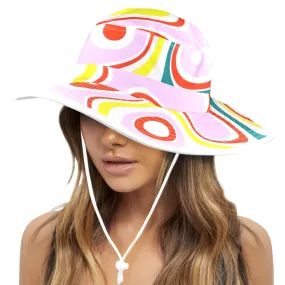 colored splat print 2 Wide Brim Bucket Hat