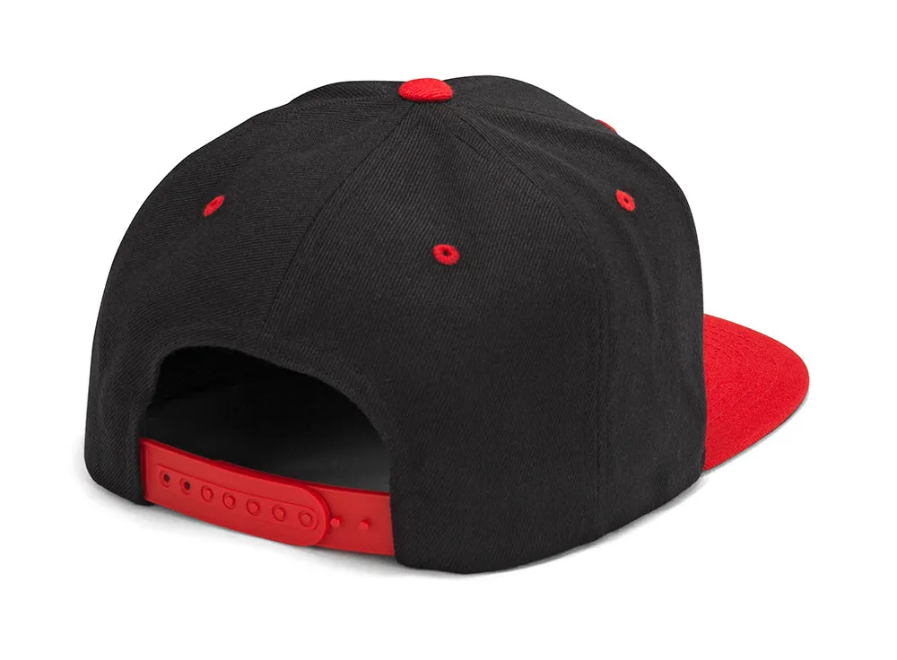 Diamond Patch Snapback - Red/Black