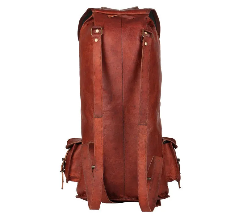 Distressed Leather Backpack 18"