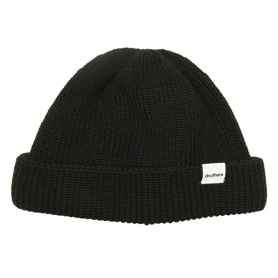 Druthers NYC Merino Wool Dockworker Hat - Black