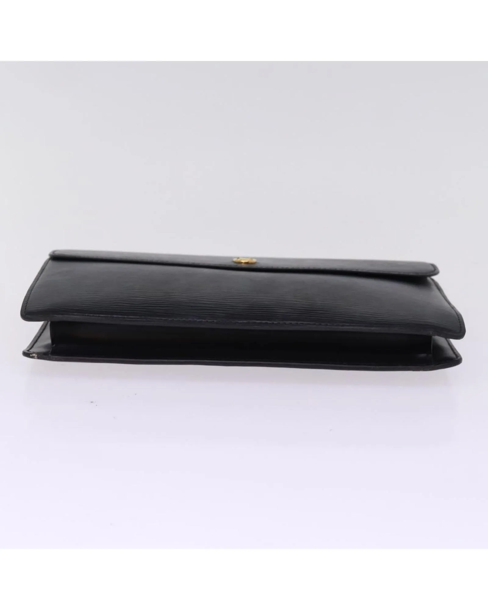 Epi Leather Clutch Bag with Structured Design