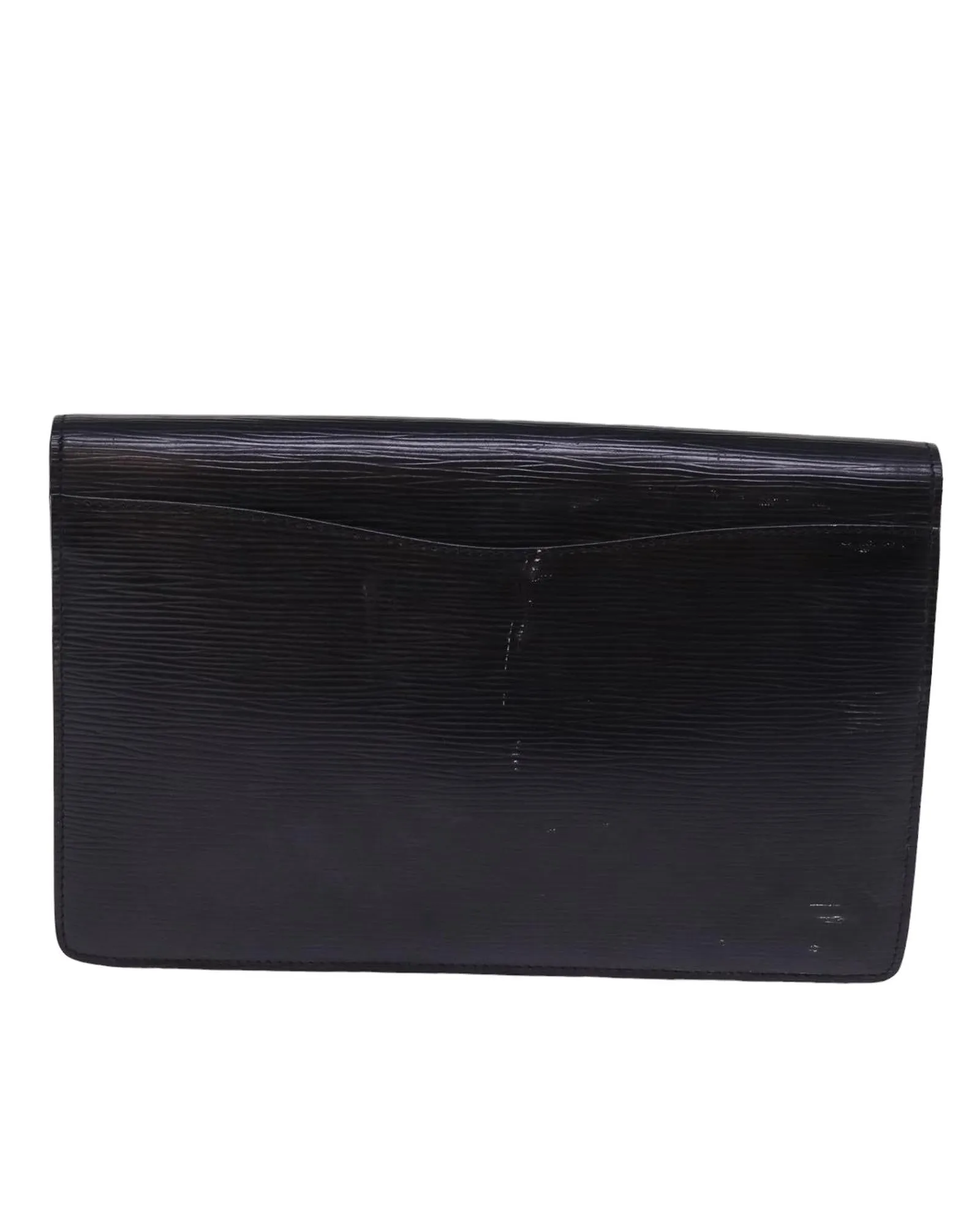 Epi Leather Clutch Bag with Structured Design