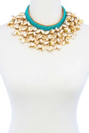 Fashion Multi Sea Shell Chunky Necklace