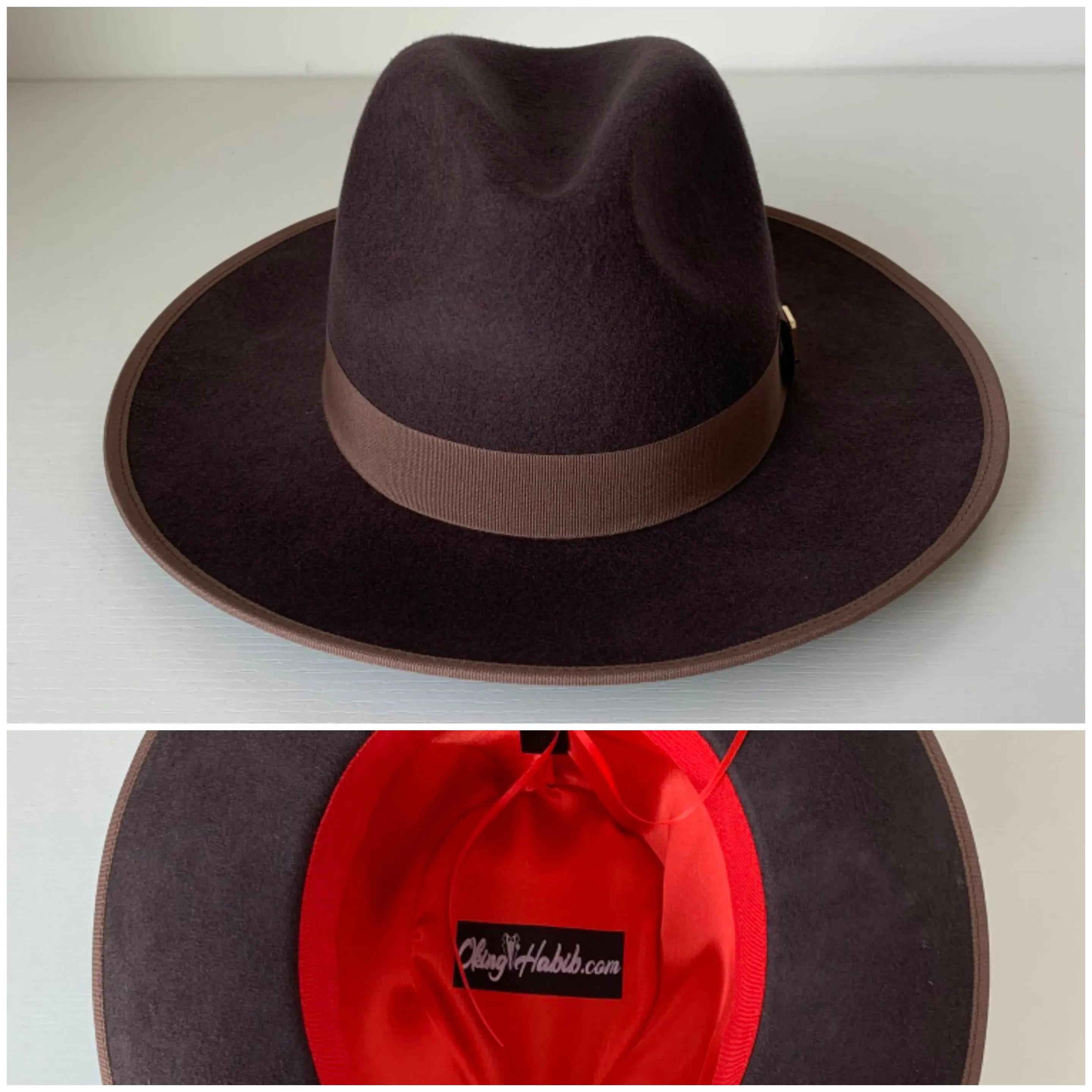 Fedora Wide Flat Brim Monarch Hat Collection