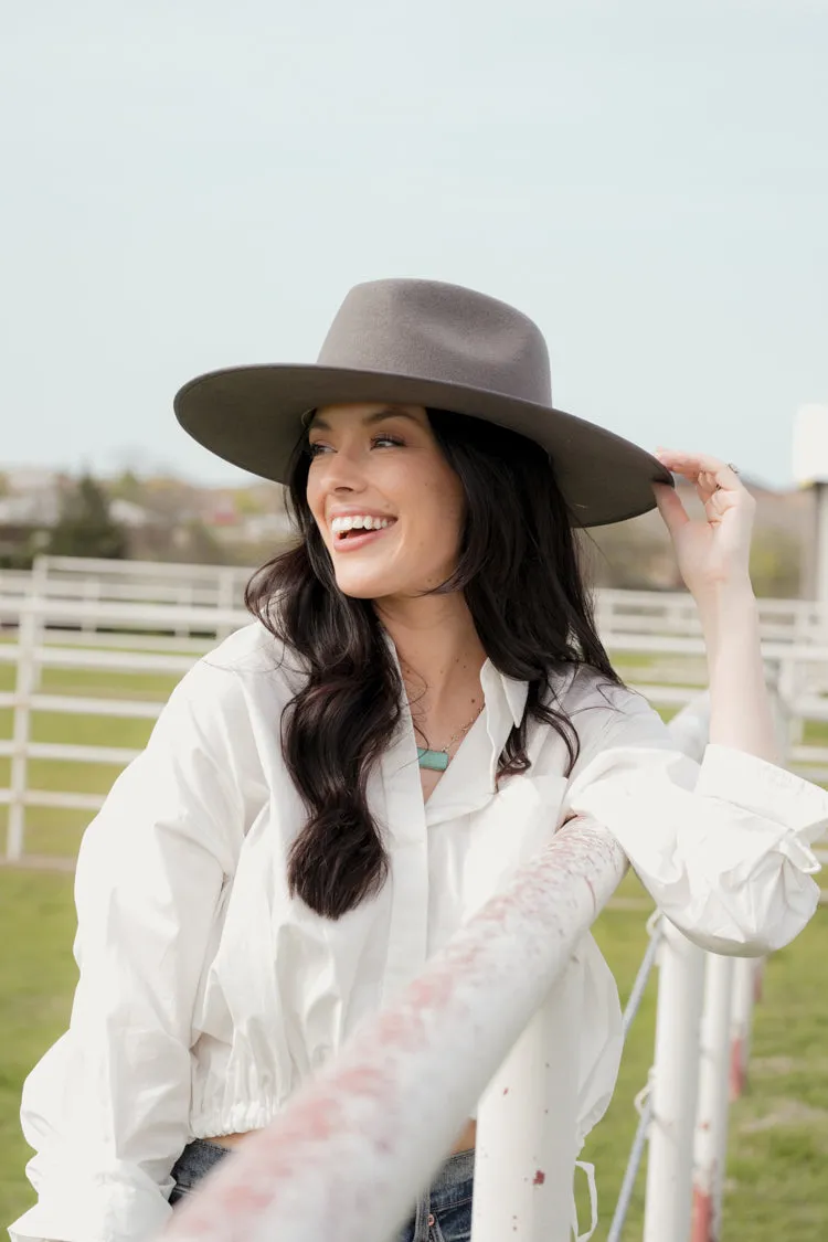 Flea Style Stevie Charcoal Wide Brim Hat