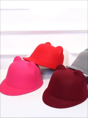 Girls Cat Ear Fedora Hat