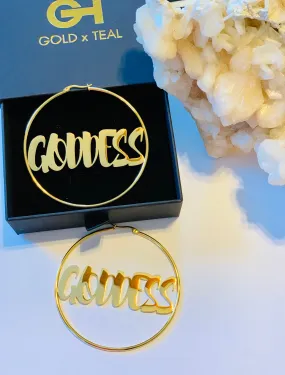 Goddess Gold Hoop Earrings