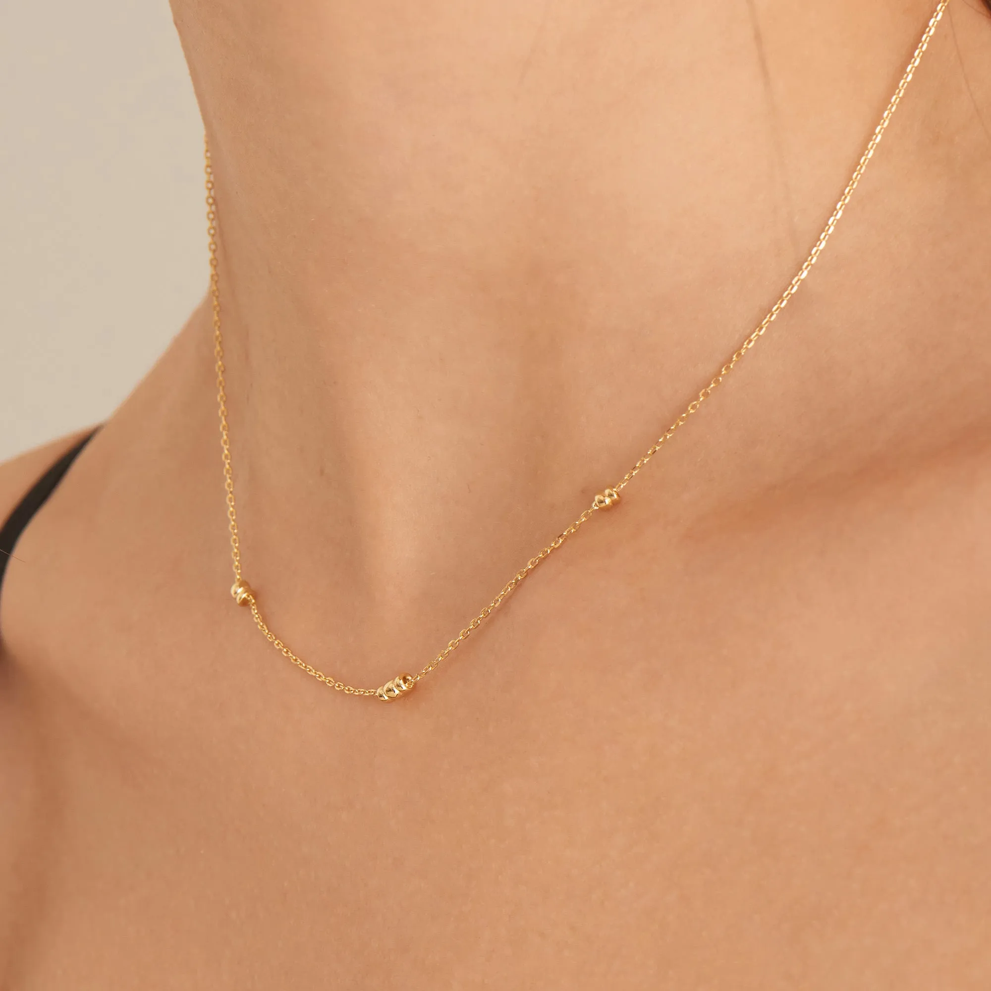 Gold Smooth Twist Chain Necklace