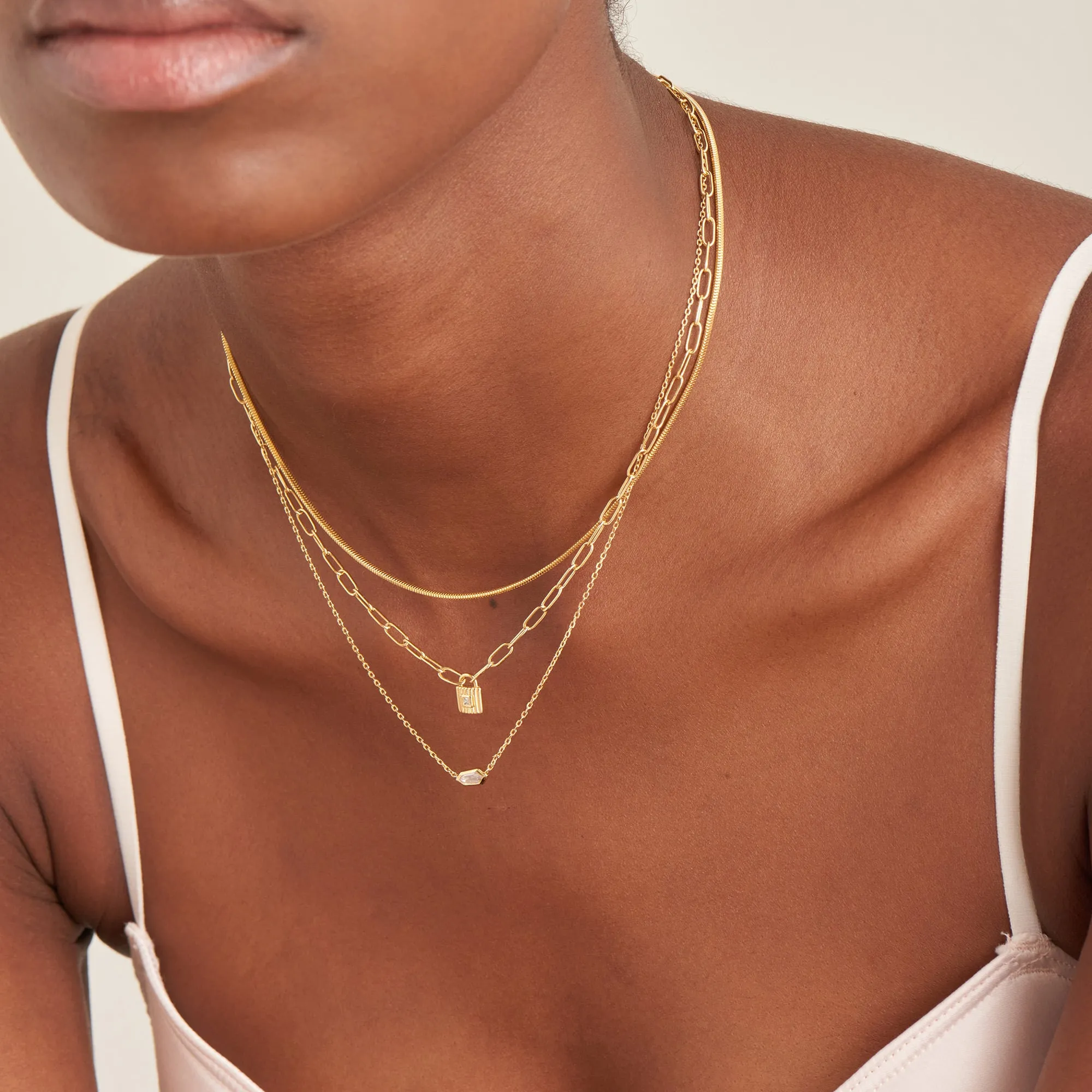 Gold Snake Chain Necklace