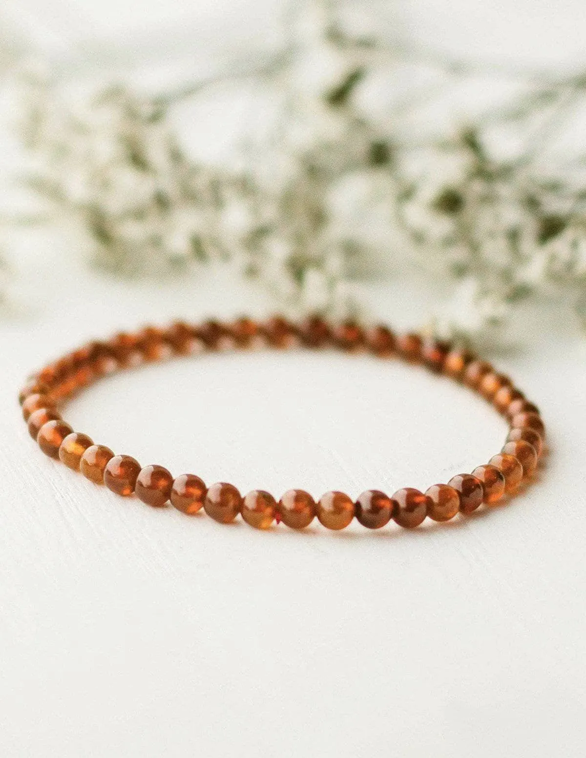 Hessonite Mini Gemstone Bracelet