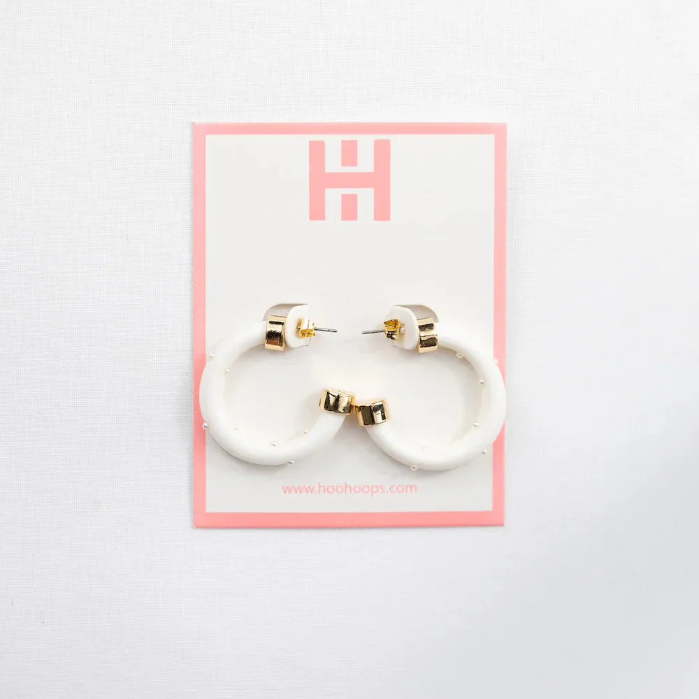 Hoo Hoops White with Pearls