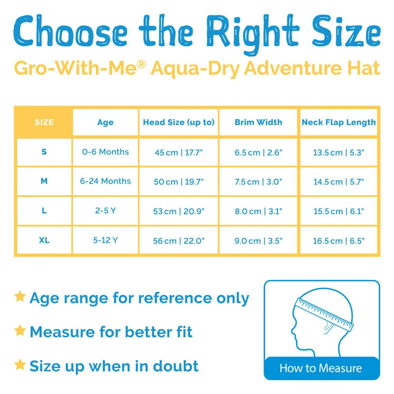 Jan & Jul Gro-with-me Aqua Dry Adventure Hat - Grey