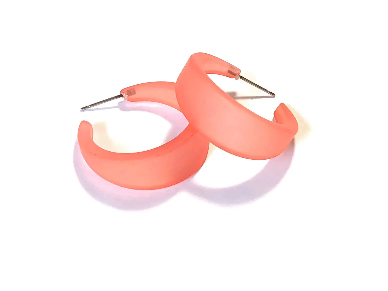 Marilyn Frosted Hoop Earrings - Large