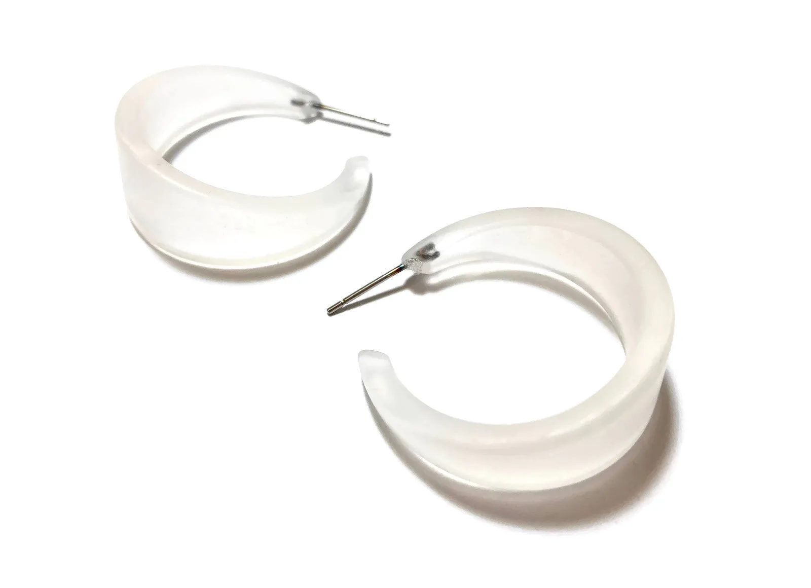 Marilyn Frosted Hoop Earrings - Large