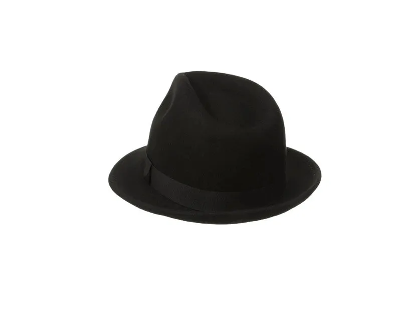 Mens Black Wool Felt Hat - The Mr. Dapper