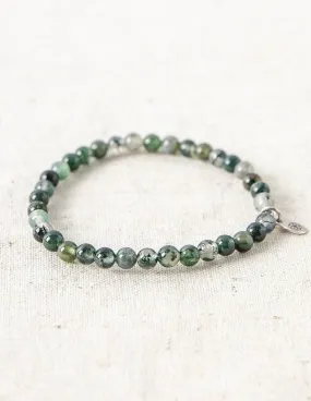 Moss Agate Mini Gemstone Bracelet