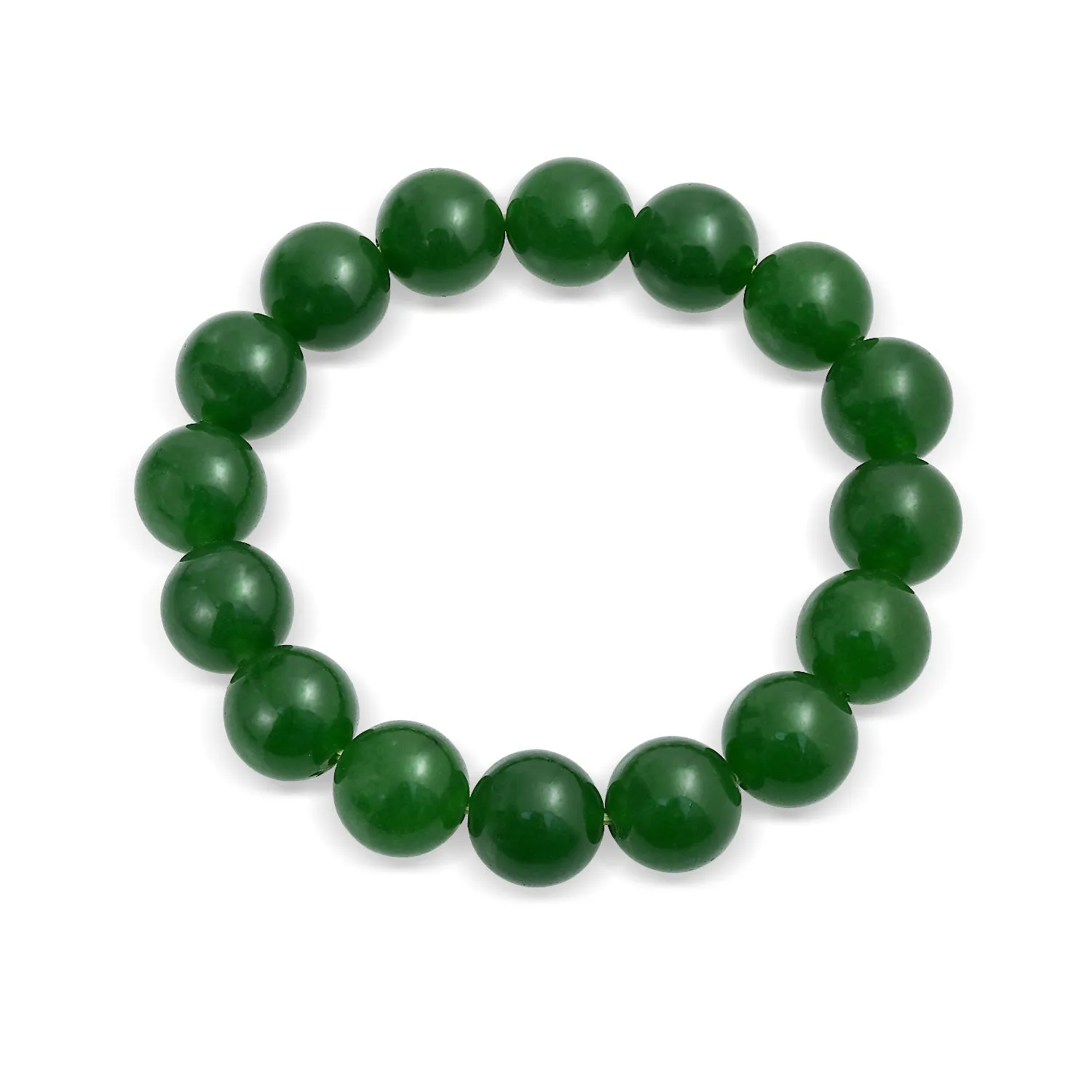 Natural Multi Color 12MM Bead Semi Precious Gemstone Stretch Bracelet for Men