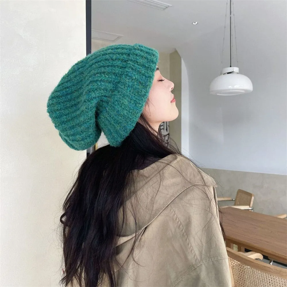 Oversized Wool Knitted Hats