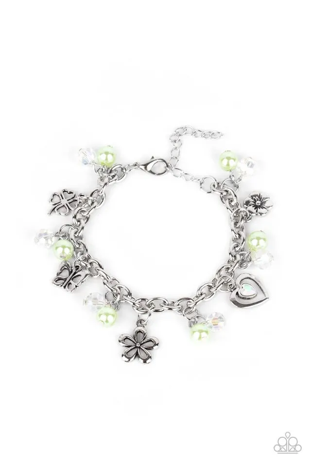 Paparazzi Bracelet ~ Retreat into Romance - Green