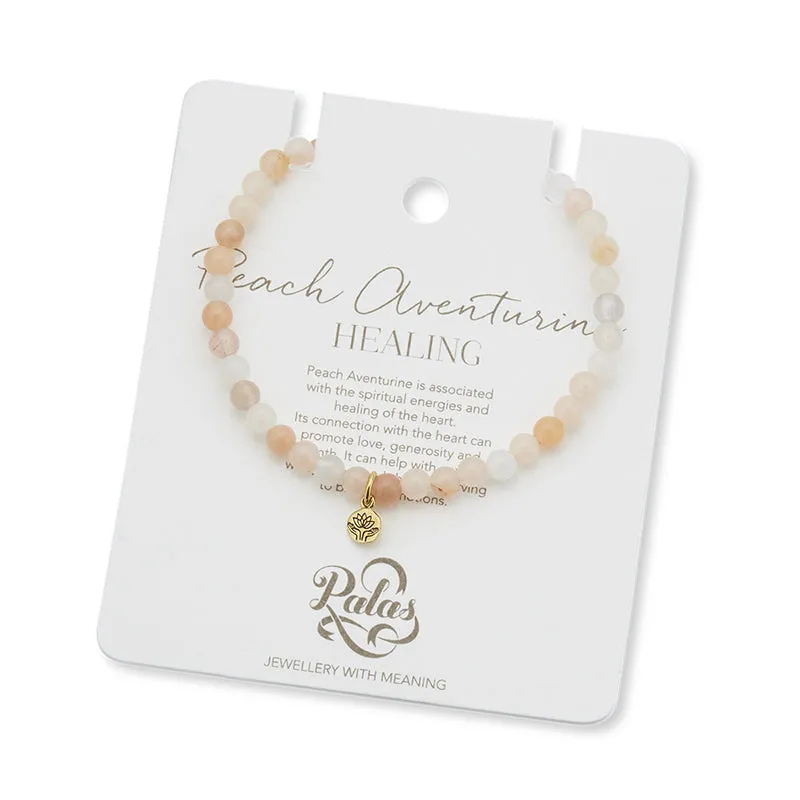 PEACH AVENTURINE HEALING GEM BRACELET