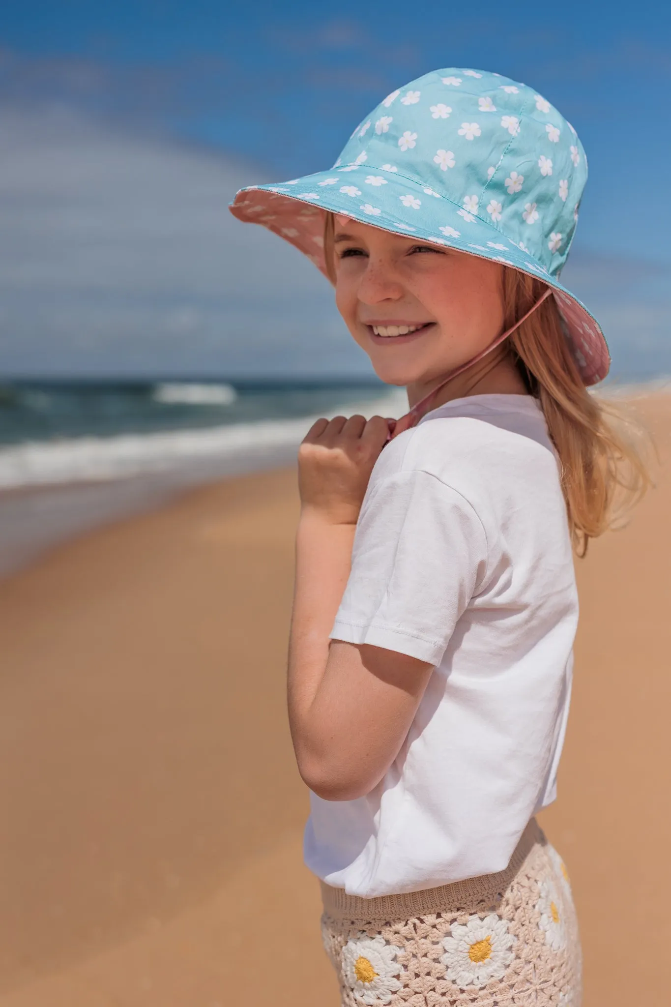 Petunia Reversible Wide Brim Sunhat