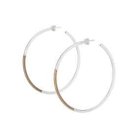 Recast Koa hoop earrings - Large