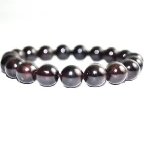 Red Garnett Gemstone Unisex / Men's Stretch Bracelets