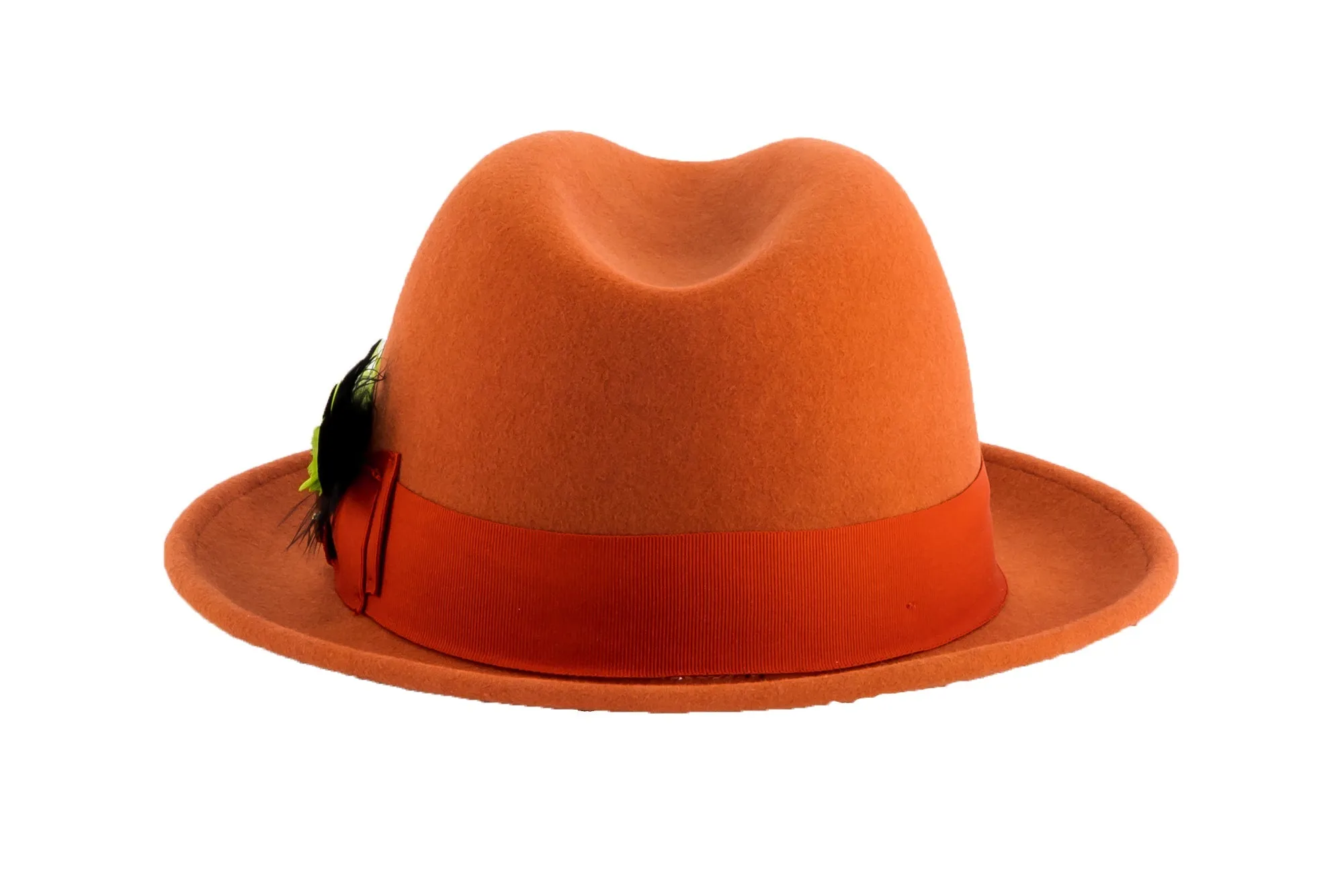 Rust Brooks Trilby 100% Australian Wool Felt Crushable Hat