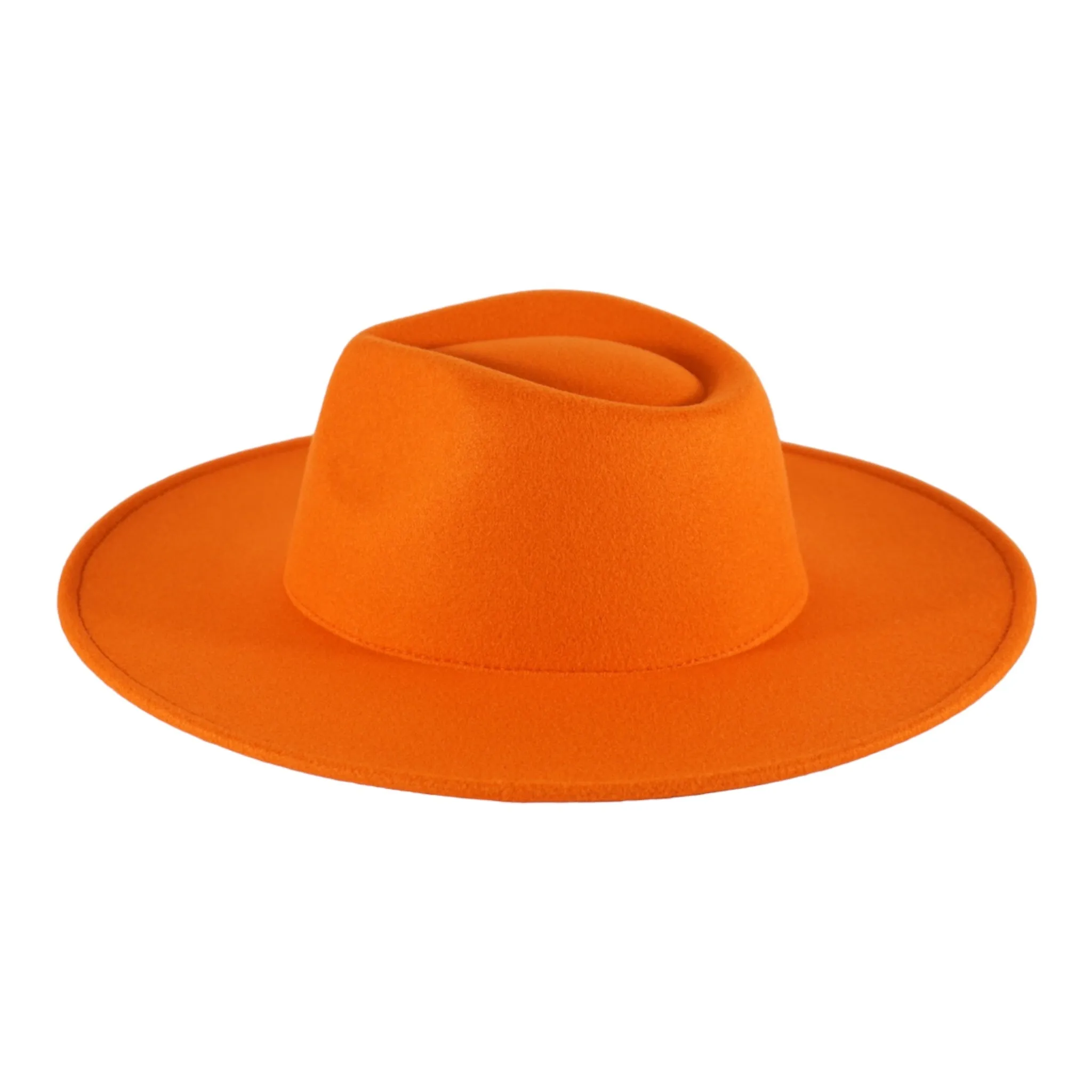 Savannah Wide Brim Fedora - Orange