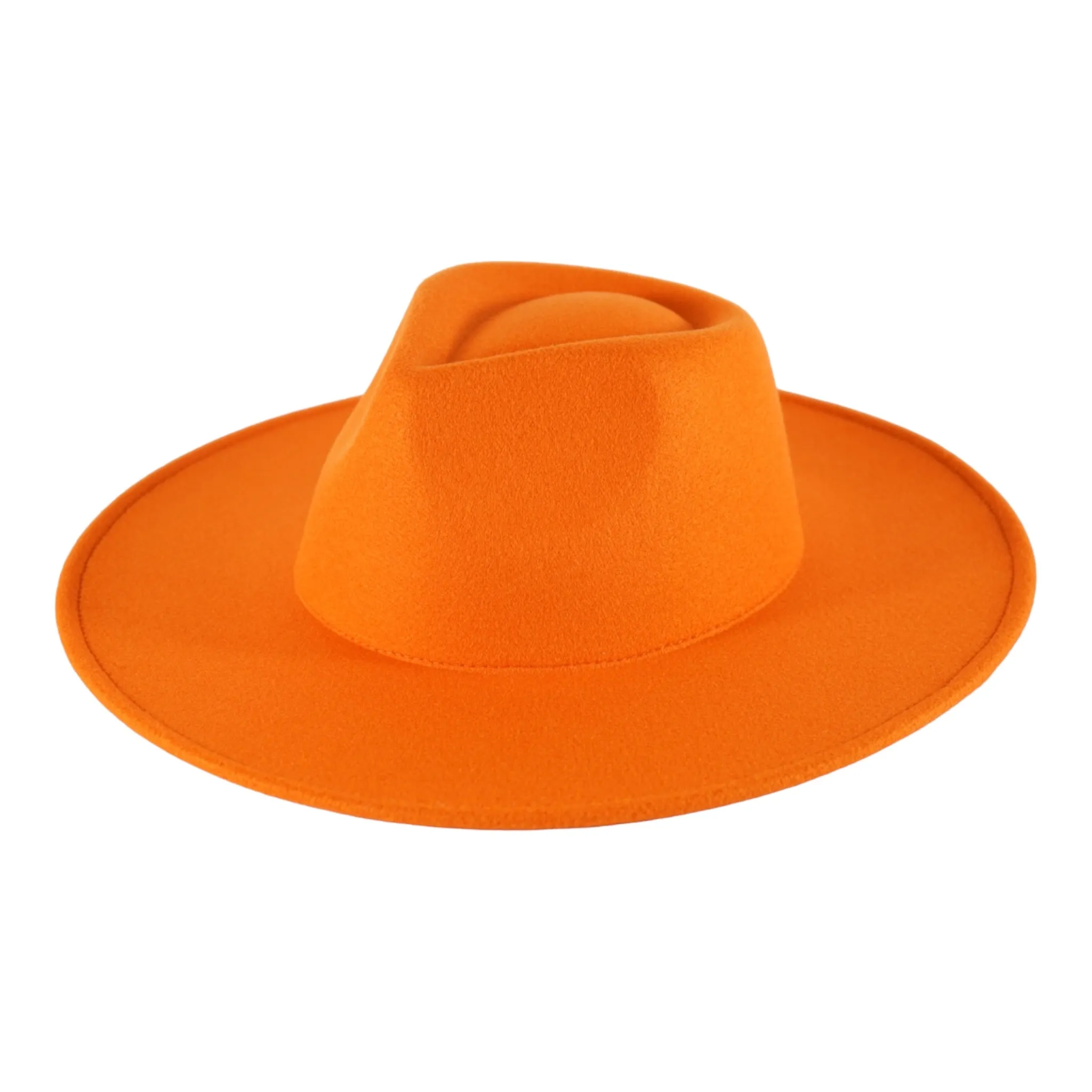 Savannah Wide Brim Fedora - Orange