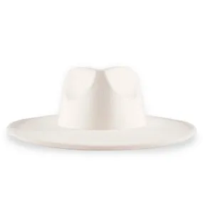 Savannah Wide Brim Fedora - White