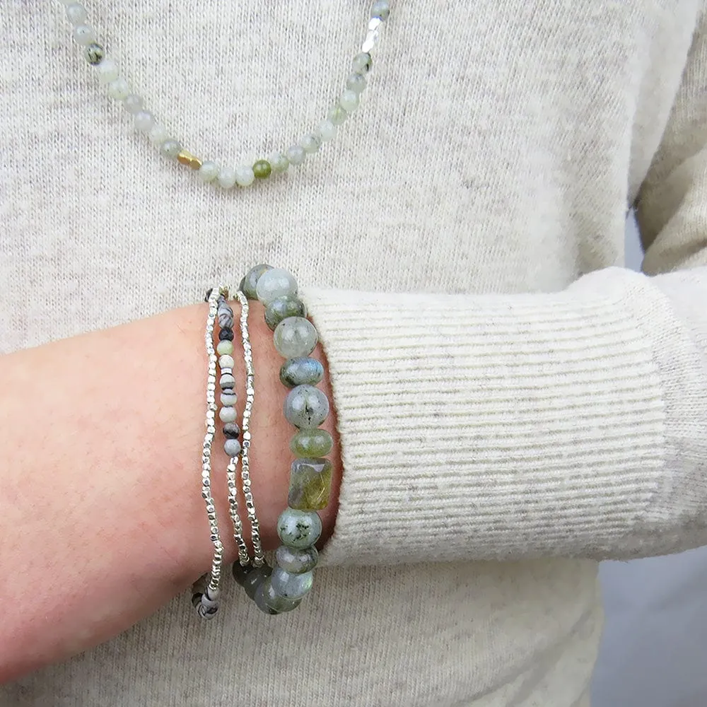 Scout Labradorite Stone Stacking Bracelet