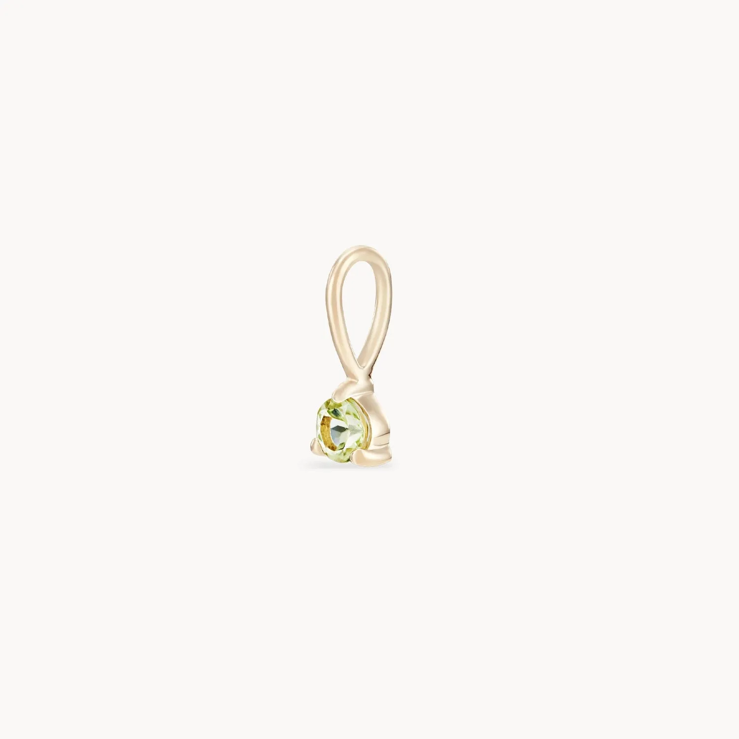 serendipity august birthstone charm - 10k yellow gold charm, peridot