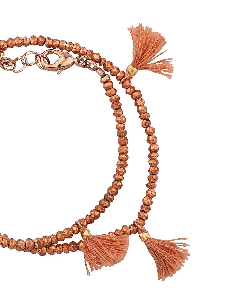 Shashi Laila Gemstone Bracelet in Rose Gold