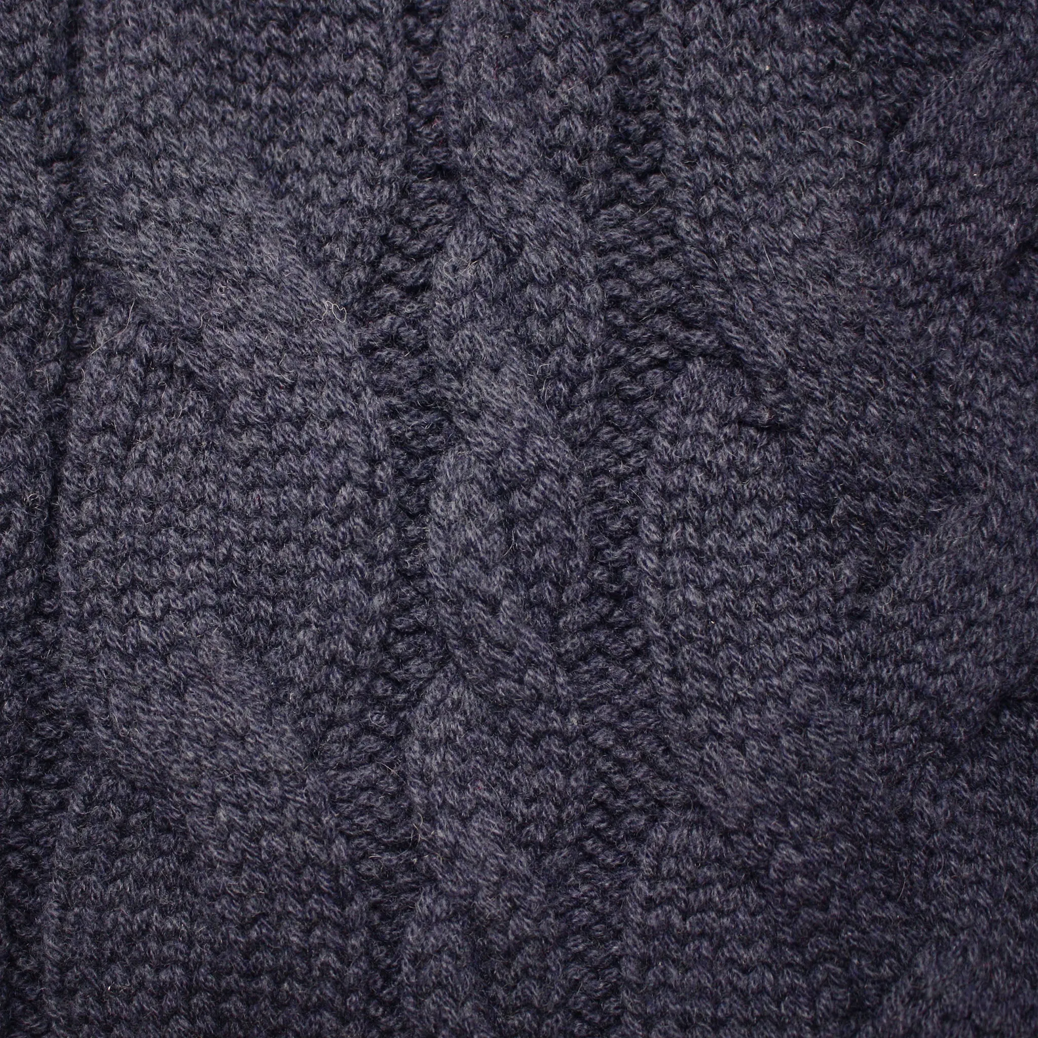 Sherlock Navy Cashmere Double Cable Scarf